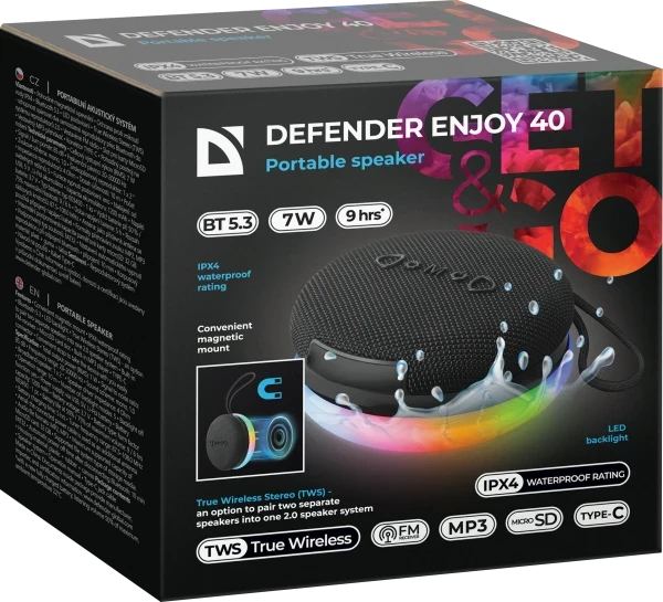 Bluetooth zvučnik Defender Enjoy 407W, MagnetBTIPX4FMTFTWS