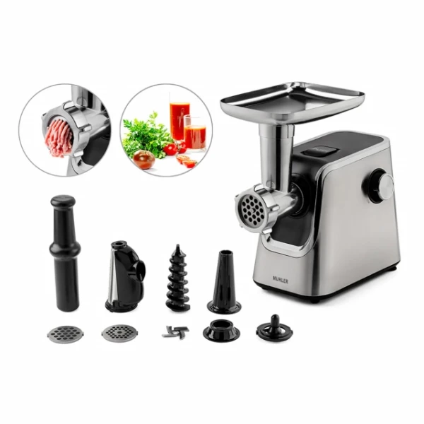 Muhler MG1808TS - Masina za mlevenje mesa I paradajza 600-1800W, INOX