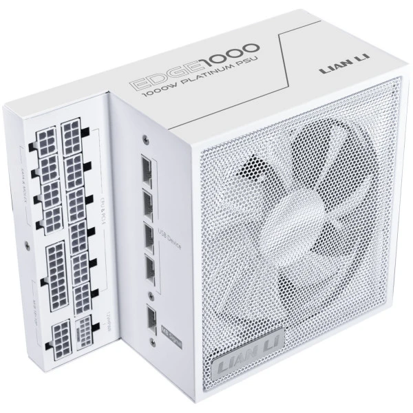 Napajanje 1000W Lian Li EDGE 80PLUS Gold PCIe 5.1, ATX 3,1 USB HUB,Belo