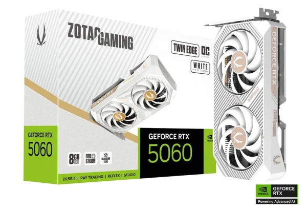 SVGA Zotac RTX 5060 Twin Edge OC 8GB GDDR7 White Edition, ZT-B50600Q-10M