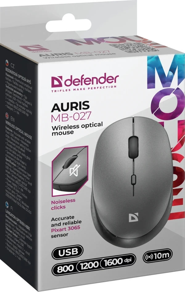 Bežični miš Defender Auris MB-027 sivi