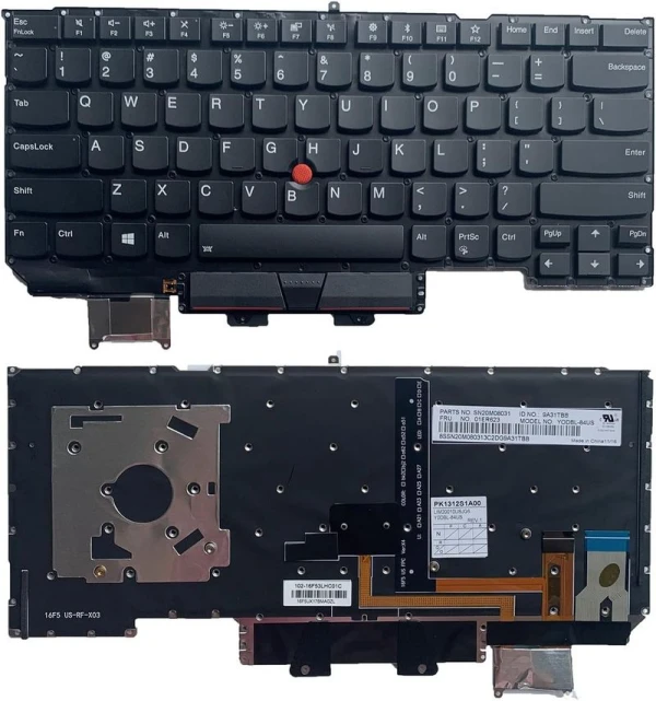 Tastatura za laptop Lenovo Thinkpad X1 Carbon X1C Gen 5th 6th 2017 2018 mali enter, backlight i gumb