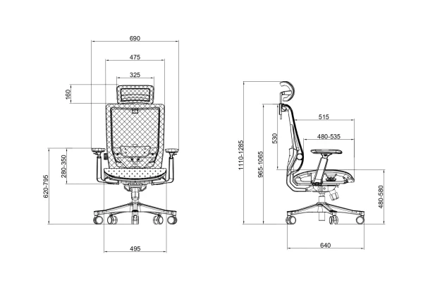 Ergonomska kancelarijska stolica UGD Premium Mesh