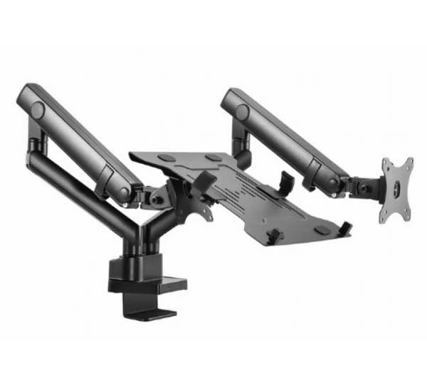 MA-DA3-02 Gembird Podesivi stoni drzac za monitor tilt, 17-32 max.2x8kg +nosac za laptop,full-motion