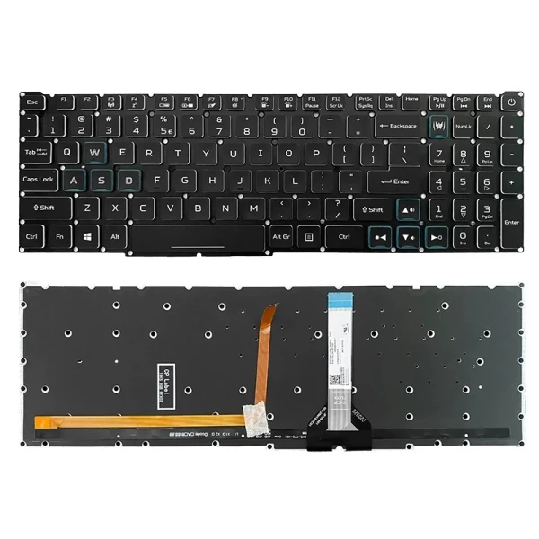 Tastature za laptop Acer Nitro 5 AN515-56 AN515-57 AN515-58 AN517-54 beli tasteri