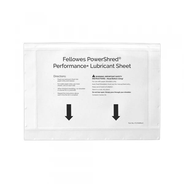 Listići za podmazivanje uništivača Fellowes PowerShred 4025601, 1/10
