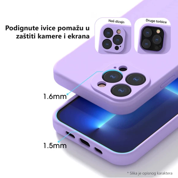 Torbica Teracell Soft Velvet za iPhone 16 Pro Max 6.9 ljubicasta