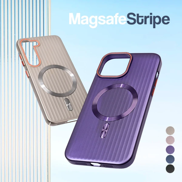 Torbica Magsafe Stripe za iPhone 16 Pro Max 6.9 ljubicasta