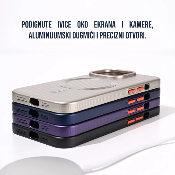 Torbica Magsafe Stripe za iPhone 16 Pro Max 6.9 ljubicasta