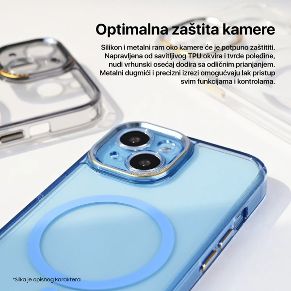 Torbica Magsafe Camera Color za iPhone 16 Pro Max 6.9 transaprent