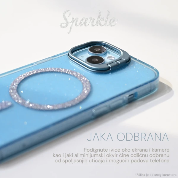 Torbica Magsafe Sparkle za iPhone 16 Pro Max 6.9 crna