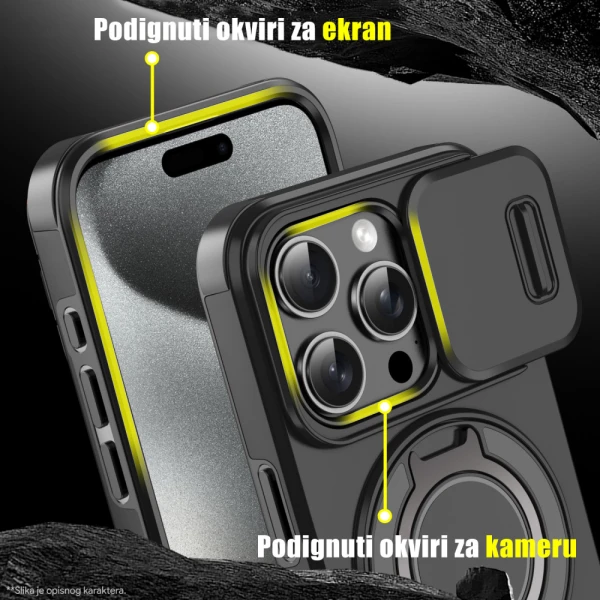 Torbica CamShield Ring stand za iPhone 16 Pro Max 6.9 plava