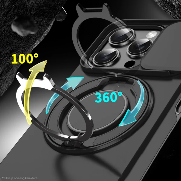 Torbica CamShield Ring stand za iPhone 16 Pro Max 6.9 plava