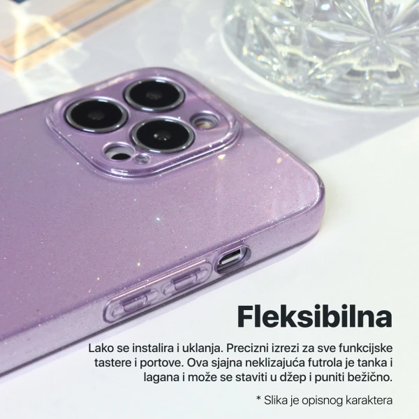 Torbica Sparkle Dust za iPhone 16 Pro Max 6.9 ljubicasta