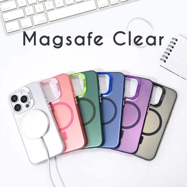 Torbica Magsafe Clear za iPhone 16 Pro Max 6.9 roze