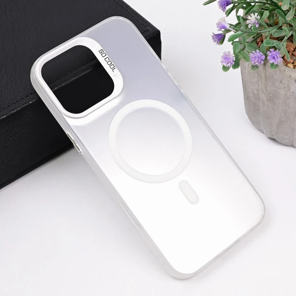 Torbica Magsafe Clear za iPhone 16 Pro Max 6.9 srebrna