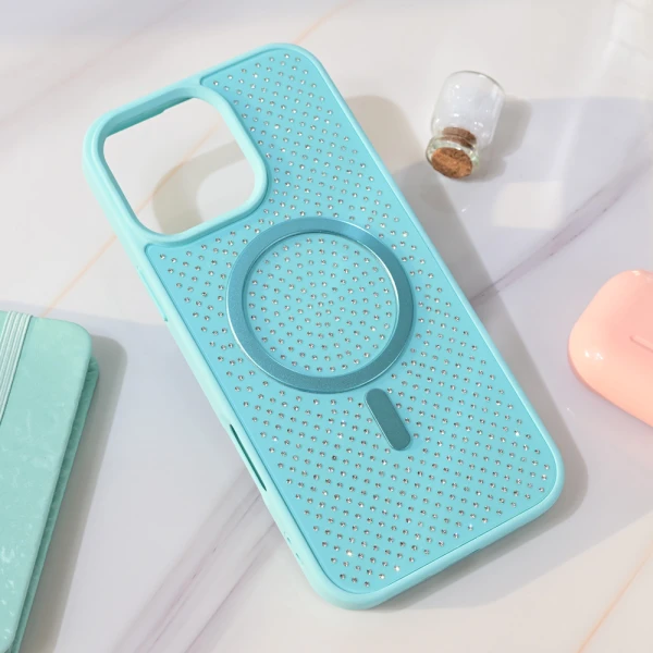 Torbica za Magsafe Crystal Glow za iPhone 16 Pro Max 6.9 mint