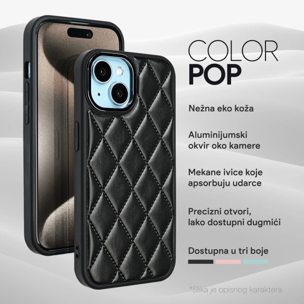 Torbica Color Pop za iPhone 16 Pro Max 6.9 crna
