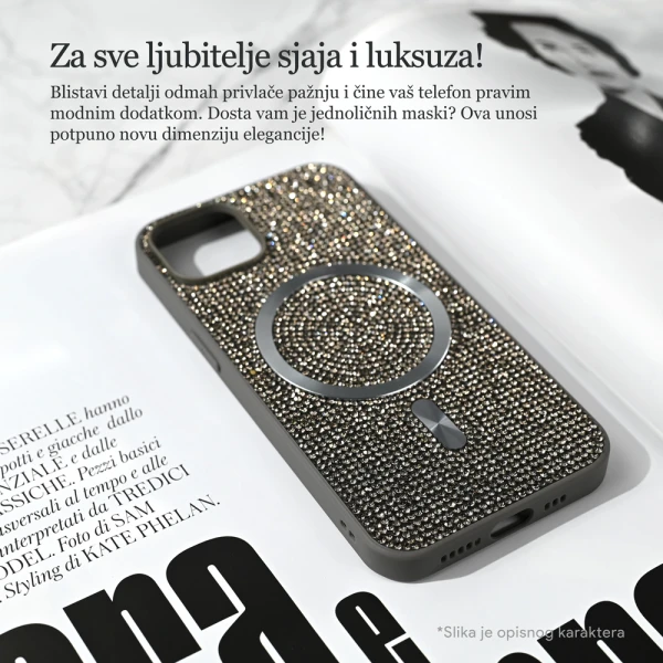 Torbica za Magsafe Glam za iPhone 16 Pro Max 6.9 zelena