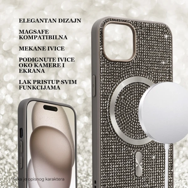 Torbica za Magsafe Glam za iPhone 16 Pro Max 6.9 zelena