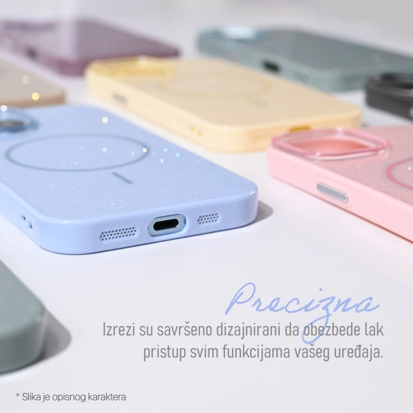 Torbica za Magsafe Sparkle Dust iPhone 16 Pro Max 6.9 crna