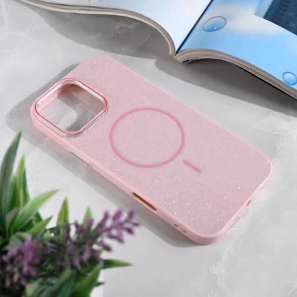 Torbica za Magsafe Sparkle Dust iPhone 16 Pro Max 6.9 roze