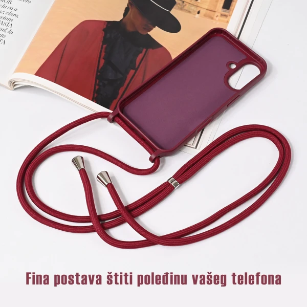 Torbica Crossbody za iPhone 16 Pro Max 6.9 ljubicasta
