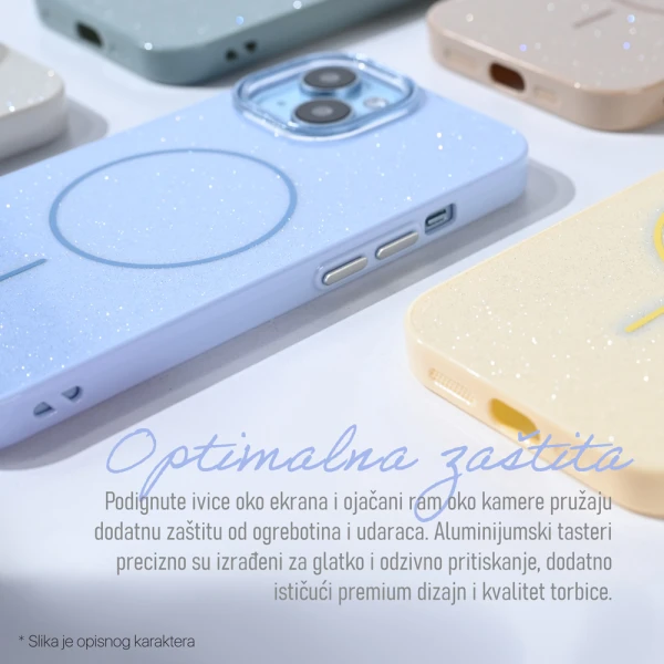 Torbica Magsafe Sparkle Dust za iPhone 16 Pro Max 6.9 zlatna