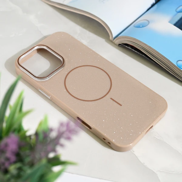 Torbica Magsafe Sparkle Dust za iPhone 16 Pro Max 6.9 zlatna