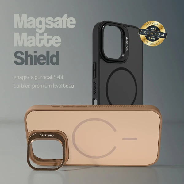 Torbica Magsafe Matte Shield za iPhone 16 Pro Max 6.9 crna