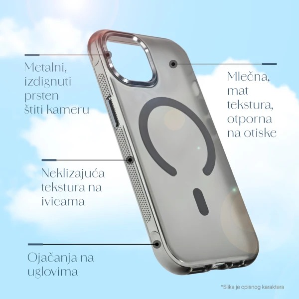 Torbica Magsafe Glow za iPhone 16 Pro Max 6.9 crna