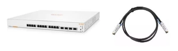 NET HPE Aruba Instant On 1960 12XGT 4SFP+ Switch +2DAC cabla