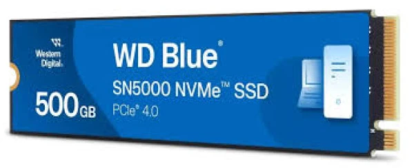 SSD M.2 NVMe 500GB WD Blue SN5000 5000MBs 4000MBs WDS500G4B0E