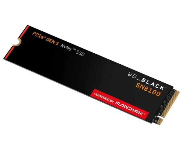 WD 2TB M.2 NVMe SSD Gen5 WDS200T1X0M SN8100 Black 