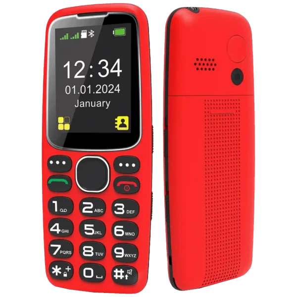 Mobilni telefon Meanit Senior 10 plus crveni