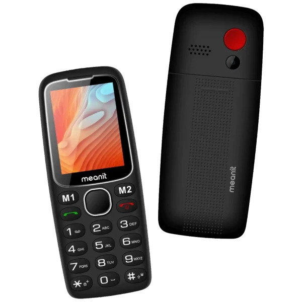 Mobilni telefon Meanit Senior 10 plus crni