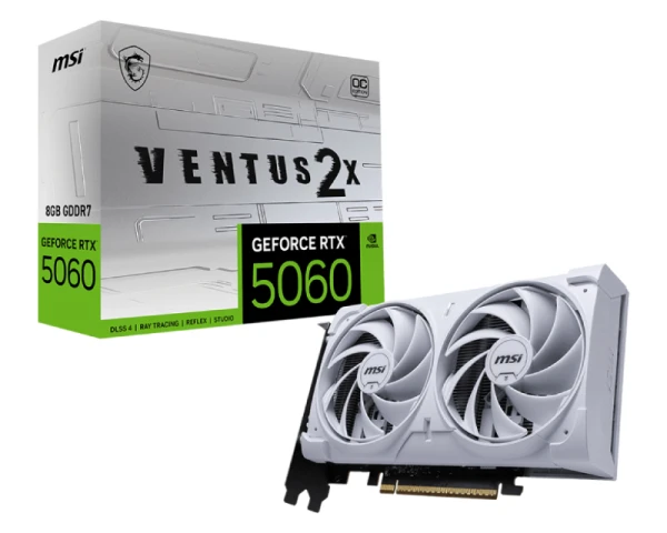 SVGA MSI RTX 5060 8GB Ventus White 2X OC GDDR7, V537-003R