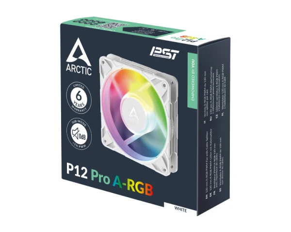 ARCTIC P12 Pro A-RGB 120mm ventilator beli (ACFAN00311A) 