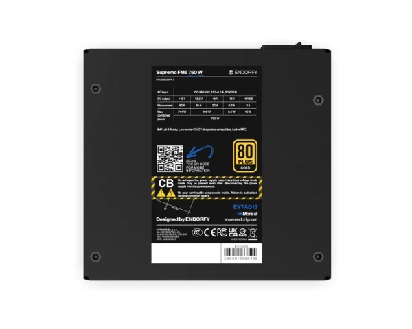 ENDORFY Supremo FM6 750W modularno napajanje (EY7A013) 