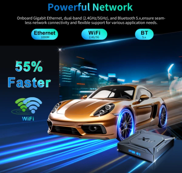 GMB-X96 M200 2/16GB smart TV box S905X5M quad ARM G310V2, 2x4K 2.4&5G, 1000M, BT, Android 14