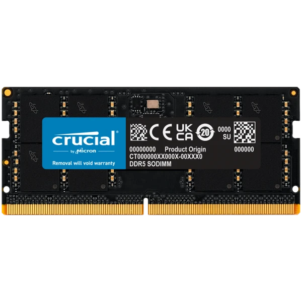Crucial 32GB DDR5-4800 SODIMM CL40 (16Gbit) Tray ( CT32G48C40S5T ) 