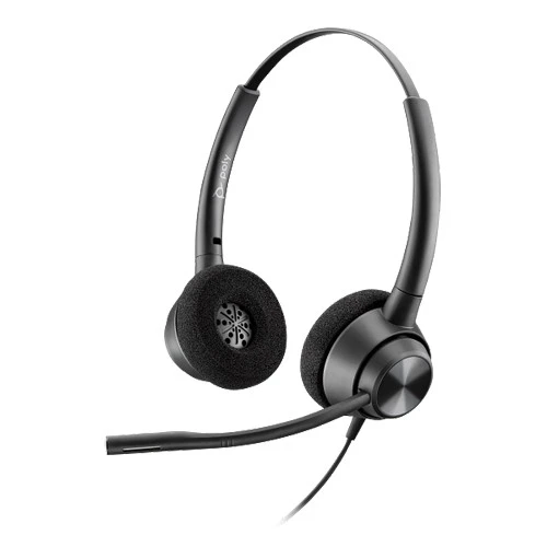 HP Poly EncorePro 320 with Quick Disconnect Binaural Headset TAA, with DA 85 USB adapter  Black, 2yw ( 77T26AA#DA85 ) 