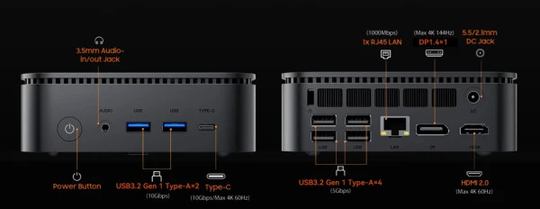 BlackView MP100 Pro i5-12450H16GB512GB1xHDMI+1xDPRJ45BTWiFIW11P Black