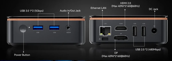 BlackView MP20 Intel N1508GB256GB2xHDMI2xUSB 3.01xRJ45BTWiFIW11P Black