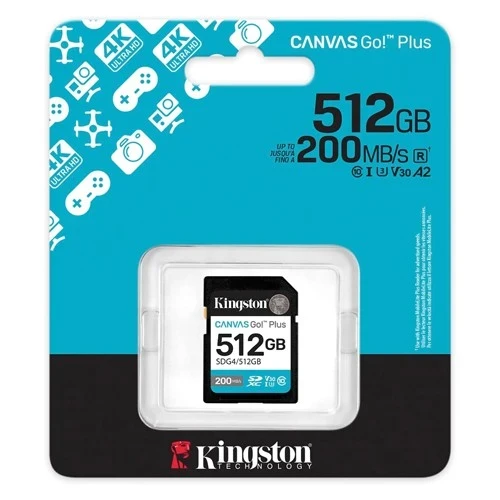 Micro SD Card 512GB Kingston SDG4512GB class 10 200Mbs160Mbs