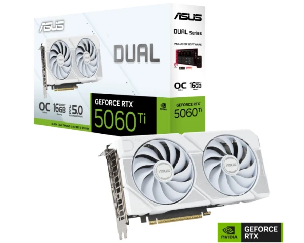 ASUS nVidia GeForce RTX 5060 Ti 16GB DUAL-RTX5060TI-O16G-WHITE grafička karta