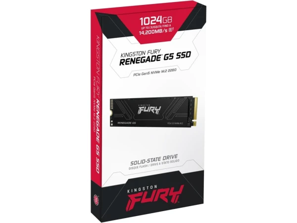 M.2 NVMe 1TB, 2280, Gen PCIe 5.0x4, 3D TLC NAND, FURY Renegade G5, Read up to 14200 MB/s, Write up to 11000 MB/s (Single-sided) ( SFYR2S/1T