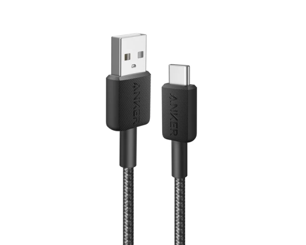 ANKER 322 USB tip-A na USB tip-C kabl MM 1.8m, 18W, pleteni, crni 