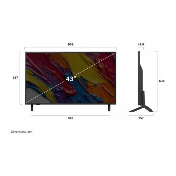 LG 43'' (107 cm) 4K HDR Smart QNED TV, 2025 ( 43QNED84A3C ) 