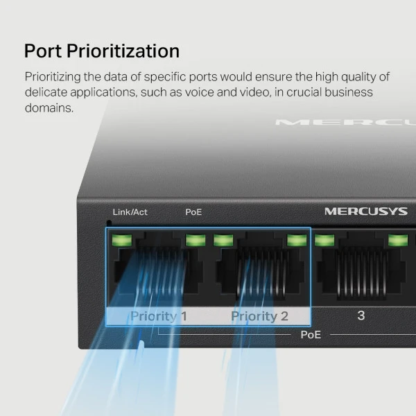 LAN Switch Mercusys MS105GP 5-port 101001000  4PoE